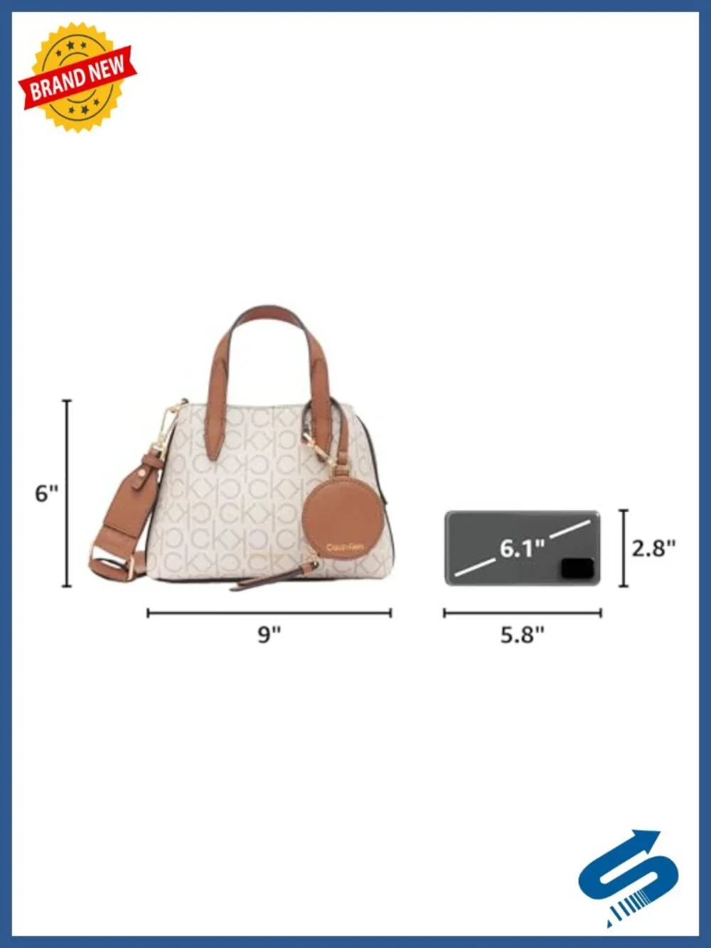 Vegan Leather Triple Compartment Mini Satchel Crossbody with Removable Coin
